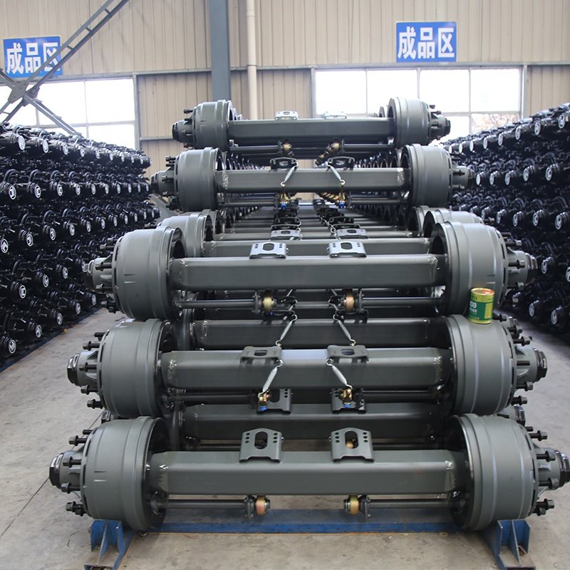 Jinsheng 12t-18t Germany Type Axle Built-in Brake Drum Axle Trailer Axle for Sale